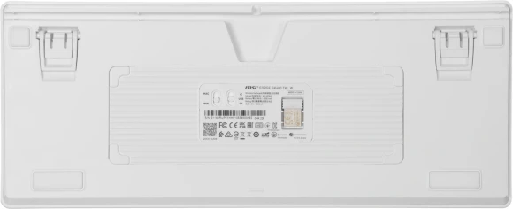 Клавиатура MSI Forge GK600 механическая белый/синий USB беспроводная BT/Radio Multimedia for gamer LED (S11-43RUP01-HH9) кабель 1.8м