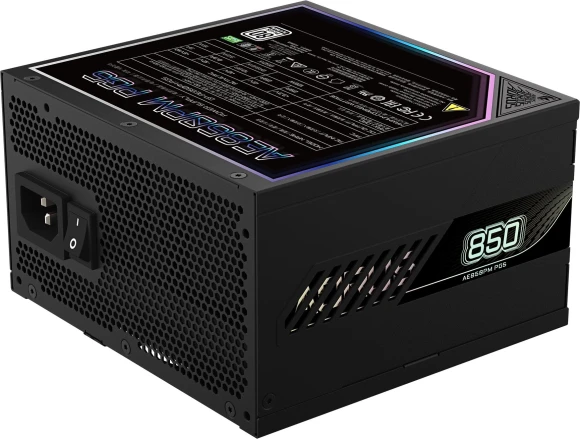 Блок питания Gigabyte ATX 850W Aorus Elite GP-AE850PM PG5 Gen.5 80+ platinum (20+4pin) APFC 120mm fan 8xSATA Cab Manag RTL