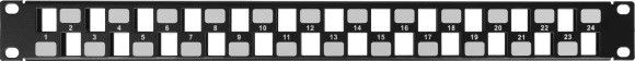 Патч-панель наборная Hyperline PPBL3-19-24S-RM 19" 1U 24xRJ45
