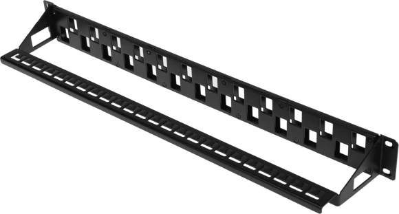 Патч-панель наборная Hyperline PPBL3-19-24S-RM 19" 1U 24xRJ45