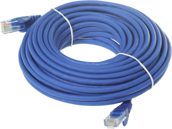 Патч-корд Lanmaster LAN-PC45/U5E-10-BL UTP RJ-45 вил.-вилка RJ-45 кат.5E 10м синий LSZH (уп.:1шт)