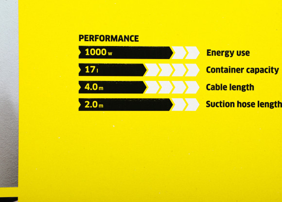 Строительный пылесос Karcher WD 3 P S V-17/4/20 1000Вт (уборка: сухая/сбор воды) желтый