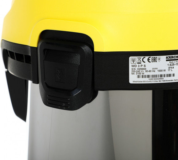 Строительный пылесос Karcher WD 3 P S V-17/4/20 1000Вт (уборка: сухая/сбор воды) желтый
