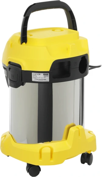 Строительный пылесос Karcher WD 3 P S V-17/4/20 1000Вт (уборка: сухая/влажная/выдув/сбор воды) желтый
