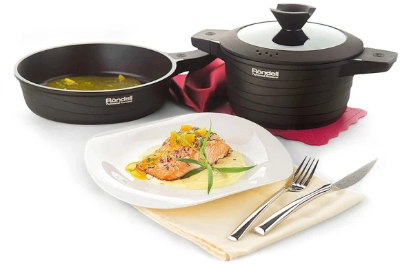 Сковорода Rondell Walzer RDA-769 круглая 28см покрытие: TriTitan ручка несъемная (без крышки) черный Сковорода Rondell Walzer RDA-769 круглая 28см покрытие: TriTitan ручка несъемная (без крышки) черный