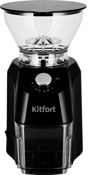 Кофемолка Kitfort КТ-791 160Вт сист.помол.:жернова вместим.:200гр черный