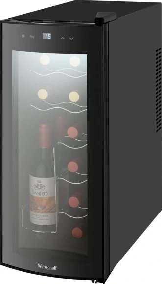 Винный шкаф Weissgauff WWC-12 Bottle 1-нокамерн. черный