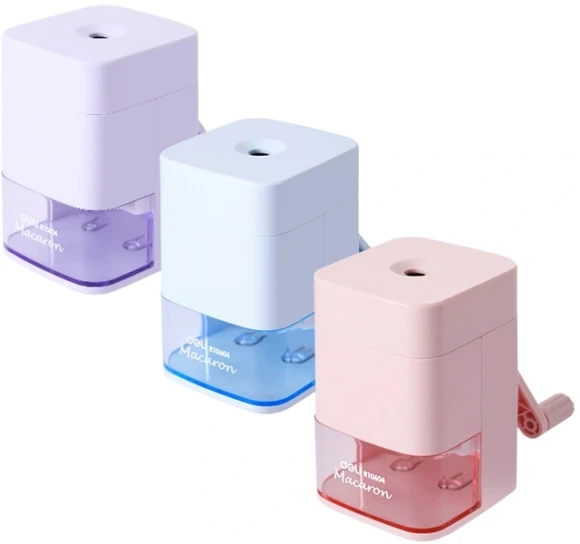 Точилка для карандашей механическая Deli ER10604 Macaron 1 отверстие пластик ассорти