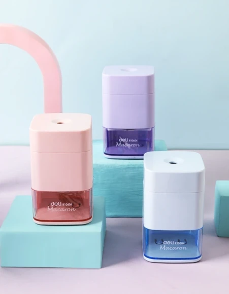 Точилка для карандашей механическая Deli ER10604 Macaron 1 отверстие пластик ассорти