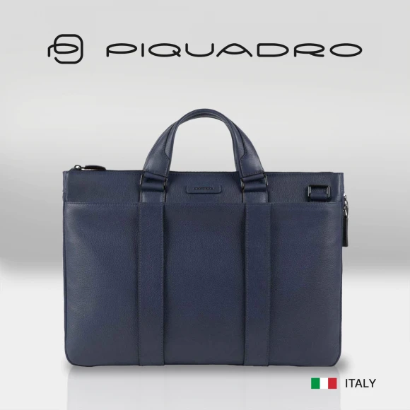Деловая сумка Piquadro Modus Special CA4021MOS/BLU с отделением для ноутбука 15.6" синяя натур.кожа