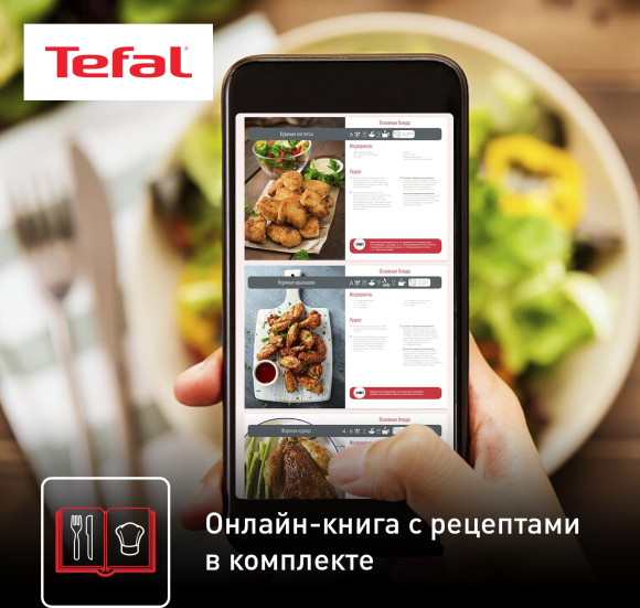 Аэрогриль Tefal Easy Fry Deluxe EY401D15 1500Вт серебристый/черный Аэрогриль Tefal Easy Fry Deluxe EY401D15 1500Вт серебристый/черный