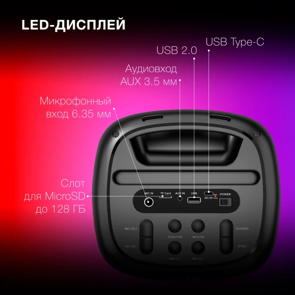 Минисистема Hyundai H-MC1231 черный 40Вт FM USB BT micro SD Минисистема Hyundai H-MC1231 черный 40Вт FM USB BT micro SD