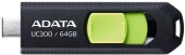 Флеш Диск A-Data 64Gb Type-C UC300 ACHO-UC300-64G-RBK/GN USB3.2 черный/зеленый Флеш Диск A-Data 64Gb Type-C UC300 ACHO-UC300-64G-RBK/GN USB3.2 черный/зеленый