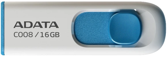 Флеш Диск A-Data 16Gb Classic C008 AC008-16G-RWE USB2.0 белый/синий Флеш Диск A-Data 16Gb Classic C008 AC008-16G-RWE USB2.0 белый/синий