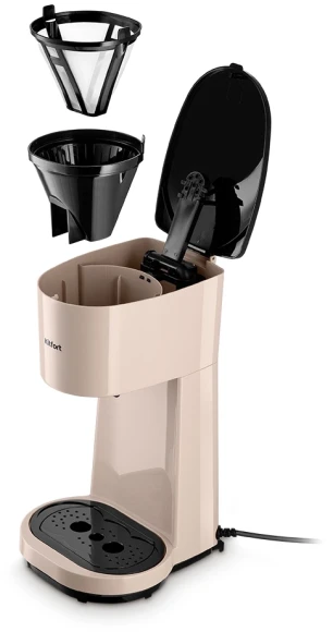 Кофеварка капельная Kitfort КТ-7303 800Вт бежевый/черный Кофеварка капельная Kitfort КТ-7303 800Вт бежевый/черный
