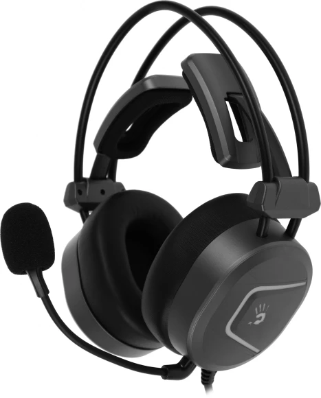 Наушники с микрофоном A4Tech Bloody MC750 серый 2.3м мониторные USB оголовье (MC750 GREY)