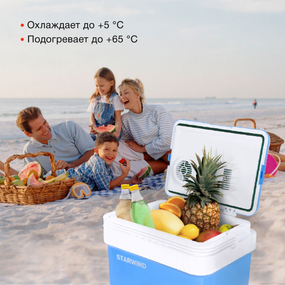 Автохолодильник Starwind CB-112 24л 48Вт голубой/белый Автохолодильник Starwind CB-112 24л 48Вт голубой/белый