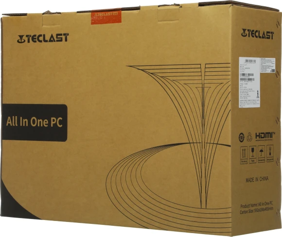 Моноблок Teclast K24 Air 23.8" Full HD i5 14450HX (2.4) 32Gb SSD1Tb UHDG Windows 11 Pro GbitEth WiFi BT 120W клавиатура мышь белый 1920x1080