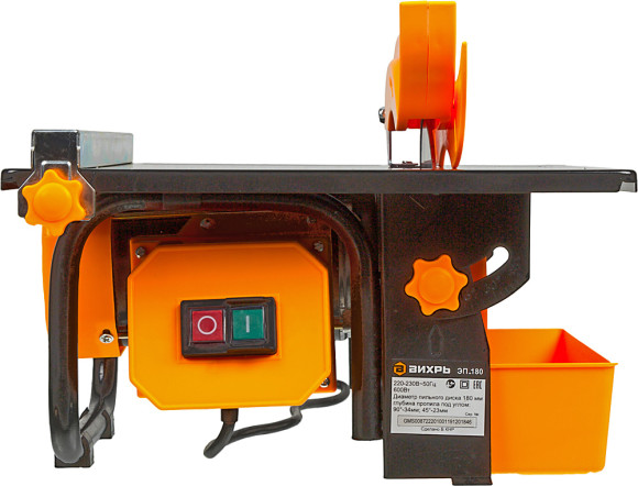 Плиткорез электрический Вихрь ЭП-180 600Вт оранжевый/черный Плиткорез электрический Вихрь ЭП-180 600Вт оранжевый/черный