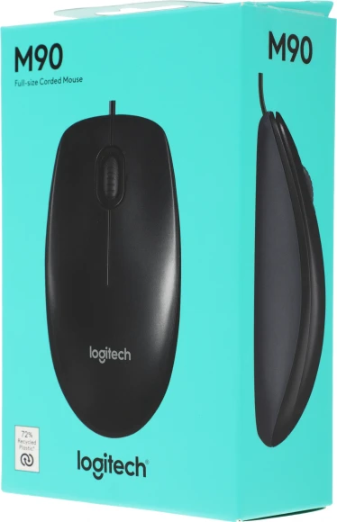 Мышь Logitech M90 черный оптическая 1000dpi USB 2but (910-001795)