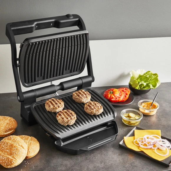 Электрогриль Tefal Optigrill+ GC717810 2000Вт черный/серый Электрогриль Tefal Optigrill+ GC717810 2000Вт черный/серый