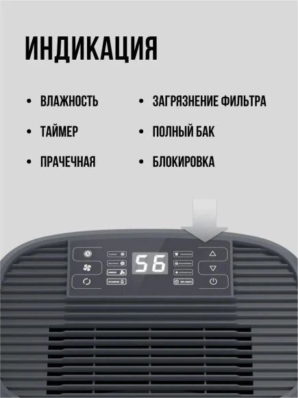 Осушитель воздуха Royal Clima Carisma Loft RD-CR20-E 310Вт бытовой белый/черный