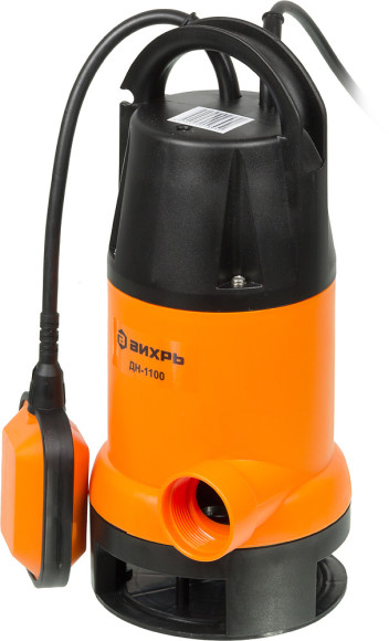 Насос дренажный Вихрь ДН-1100 1100Вт 15500л/час (68/2/7)