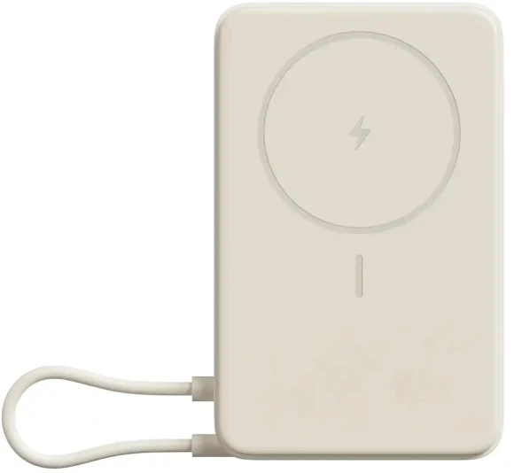 Мобильный аккумулятор Xiaomi Magnetic BHR08PBGL 10000mAh QC3.0/PD3.0 33W 3A USB-C беспров.зар. бежевый