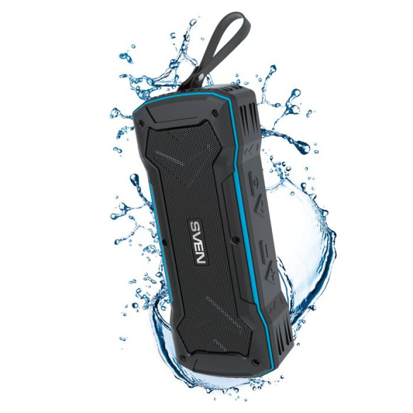 Колонка порт. Sven PS-220 черный/синий 10W 2.0 BT/3.5Jack/USB 10м 1200mAh (SV-016470) Колонка порт. Sven PS-220 черный/синий 10W 2.0 BT/3.5Jack/USB 10м 1200mAh (SV-016470)