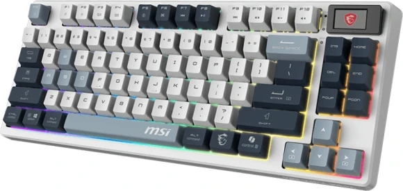 Клавиатура MSI Forge GK600 механическая белый/фиолетовый USB беспроводная BT/Radio Multimedia for gamer LED (S11-43RUQ01-HH9) кабель 1.8м
