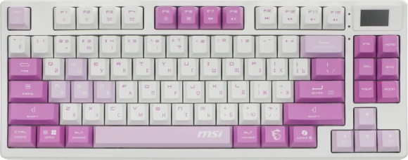 Клавиатура MSI GK600 механическая белый/фиолетовый USB беспроводная BT/Radio Multimedia for gamer LED (S11-43RUQ01-HH9) кабель 1.8м