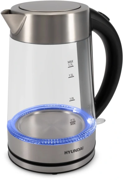 Чайник электрический Hyundai HYK-G7405 1.7л. 2200Вт черный/серебристый корпус: стекло Чайник электрический Hyundai HYK-G7405 1.7л. 2200Вт черный/серебристый корпус: стекло