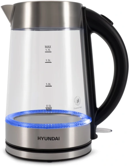 Чайник электрический Hyundai HYK-G7405 1.7л. 2200Вт черный/серебристый корпус: стекло Чайник электрический Hyundai HYK-G7405 1.7л. 2200Вт черный/серебристый корпус: стекло