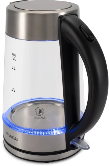 Чайник электрический Hyundai HYK-G7405 1.7л. 2200Вт черный/серебристый корпус: стекло Чайник электрический Hyundai HYK-G7405 1.7л. 2200Вт черный/серебристый корпус: стекло