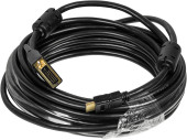 Кабель Buro HDMI (m) DVI-D (m) 10м (HDMI-19M-DVI-D-10M) феррит.кольца черный Кабель Buro HDMI (m) DVI-D (m) 10м (HDMI-19M-DVI-D-10M) феррит.кольца черный
