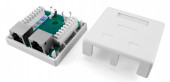 Розетка Hyperline SB1-2-8P8C-C5E-SH-WH RJ45 2 кат.5E FTP бел. (упак.:1шт)