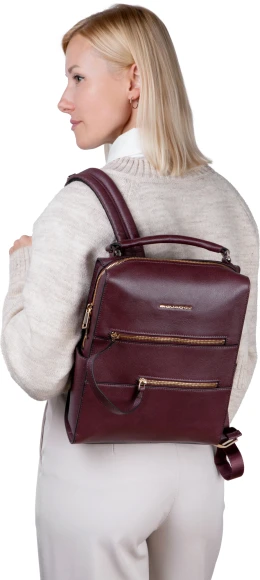 Рюкзак женский Piquadro Patricia CA6771W140/BO бургунди кожа