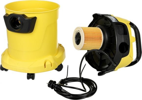 Строительный пылесос Karcher WD 3 P V-17/4/20 1000Вт (уборка: сухая/сбор воды) желтый