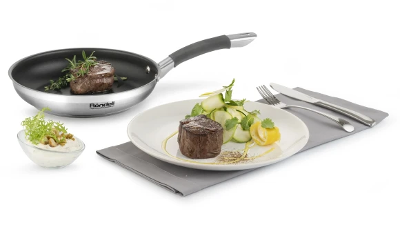 Сковорода Rondell Flamme RDS-1675 круглая 28см покрытие: Eclipse ручка несъемная (без крышки) стальной
