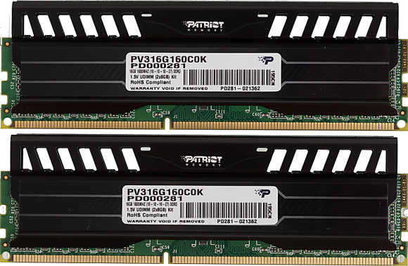 Память DDR3 2x8Gb 1600MHz Patriot PV316G160C0K Viper 3 RTL PC3-12800 CL10 DIMM 240-pin 1.5В dual rank с радиатором Ret