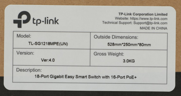Коммутатор TP-Link TL-SG1218MPE (L2) 18x1Гбит/с 2xКомбо(1000BASE-T/SFP) 16PoE+ 192W управляемый