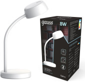 Светильник Gauss GTL603 (GT6031) настольный на подставке белый 8Вт Светильник Gauss GTL603 (GT6031) настольный на подставке белый 8Вт