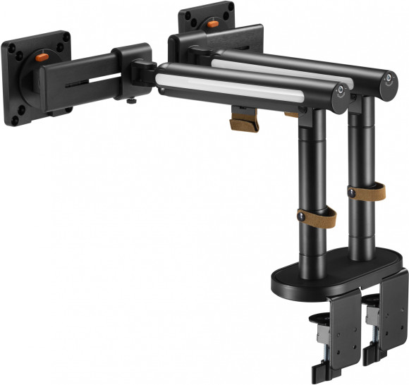 Кронштейн для мониторов Ultramounts UM727B черный 17"-32" макс.9кг крепление к столешнице поворот и наклон