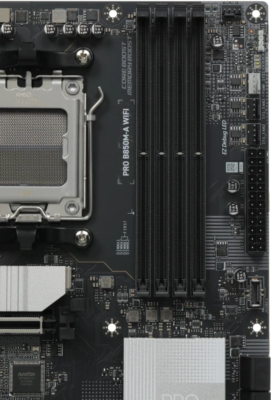 Материнская плата MSI PRO B850M-A WIFI Socket AM5 AMD B850 4xDDR5 mATX AC`97 8ch(7.1) 5Gigabit RAID+HDMI+DP