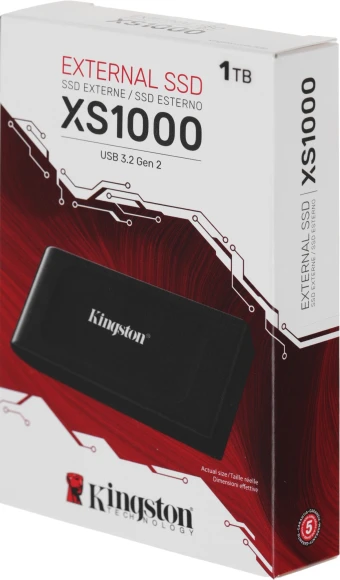 Накопитель SSD Kingston USB-C 1TB SXS1000/1000G XS1000 черный Накопитель SSD Kingston USB-C 1TB SXS1000/1000G XS1000 черный