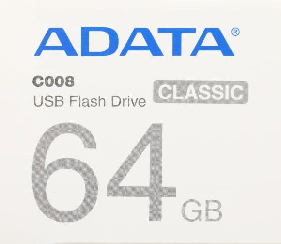 Флеш Диск A-Data 64GB Classic C008 AC008-64G-RWE USB2.0 синий/белый Флеш Диск A-Data 64GB Classic C008 AC008-64G-RWE USB2.0 синий/белый