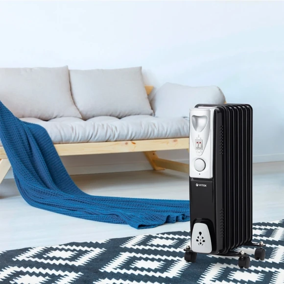 Радиатор масляный Vitek VT-1717 1500Вт черный