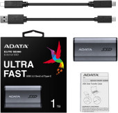 Накопитель SSD A-Data USB-C 1Tb AELI-SE880-1TCGY SE880 2.5" серый Накопитель SSD A-Data USB-C 1Tb AELI-SE880-1TCGY SE880 2.5" серый