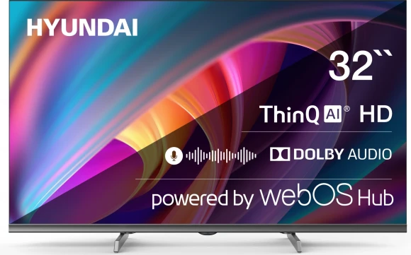 Телевизор LED Hyundai 32" H-LED32BS5100 WebOS Frameless Metal черный/серый HD 60Hz DVB-T DVB-T2 DVB-C DVB-S DVB-S2 USB WiFi Smart TV Телевизор LED Hyundai 32" H-LED32BS5100 WebOS Frameless Metal черный/серый HD 60Hz DVB-T DVB-T2 DVB-C DVB-S DVB-S2 USB WiFi Smart TV
