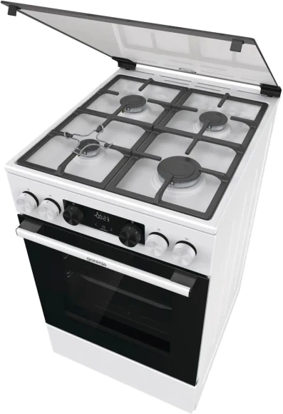 Плита Газовая Gorenje GGI5C22WF белый (стеклянная крышка) реш.чугун